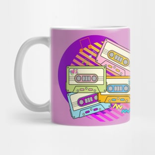 80s Colorful Cassette Tapes Mug